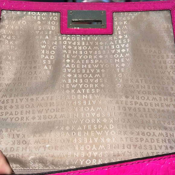 Kate Spade Hot Pink Croc Embossed Leather Crossbody Bag, Imperfect - Picture 3 of 9